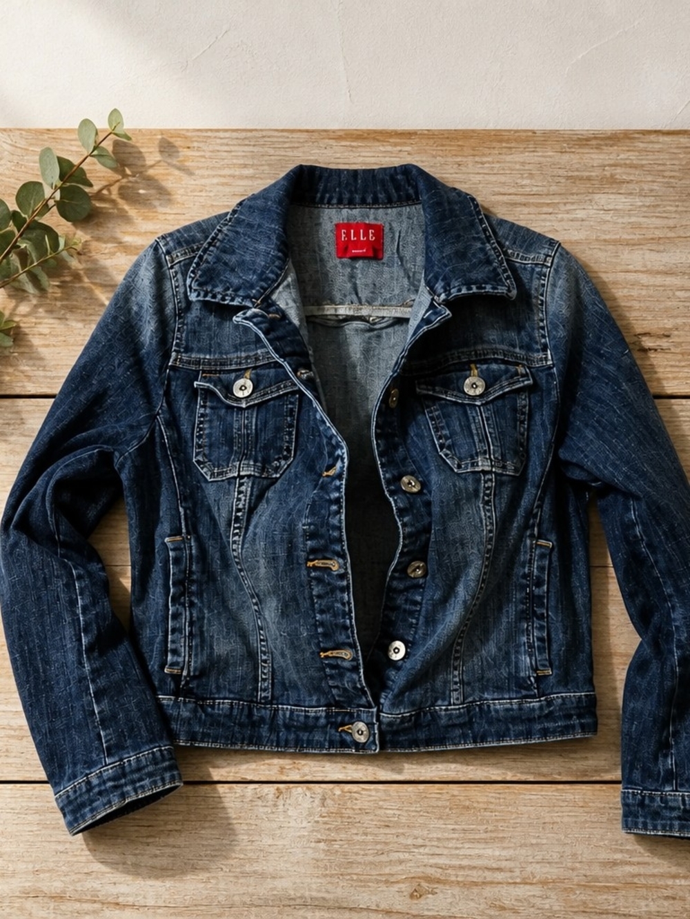 ELLE Dark Indigo Denim Jean Jacket